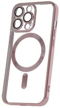Forever Silikónové TPU puzdro Mag Color Chrome pre iPhone 12 Pro ružovo zlaté (TPUAPIP12PMCCTFOGO)